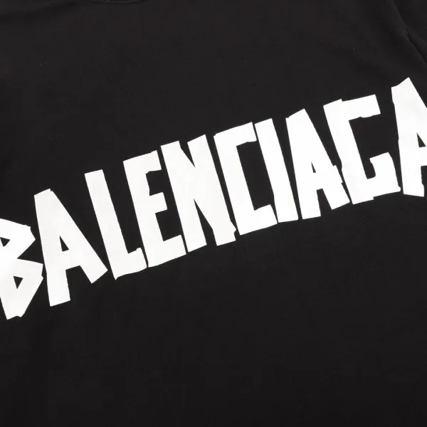 Balenciaga Logo Print Off-White T-Shirt - 48