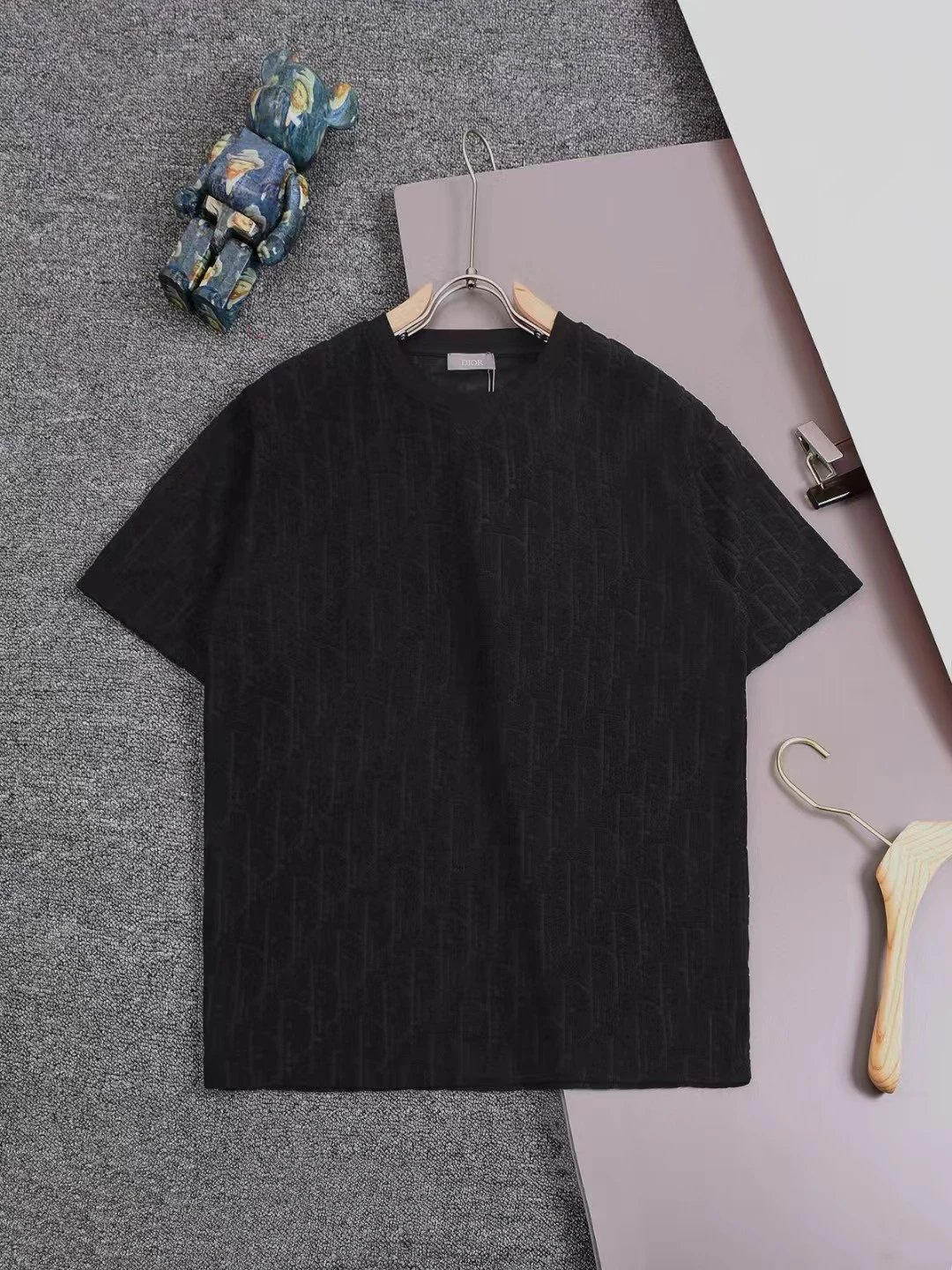 DIOR Oblique 3D Jacquard Monogram Basic Short-Sleeve Collection - rep koszulki