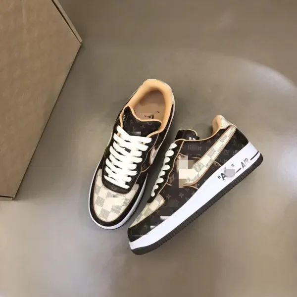 Louis Vuitton x Nike Air Force 1 Low Silver Monogram Sneakers - 17