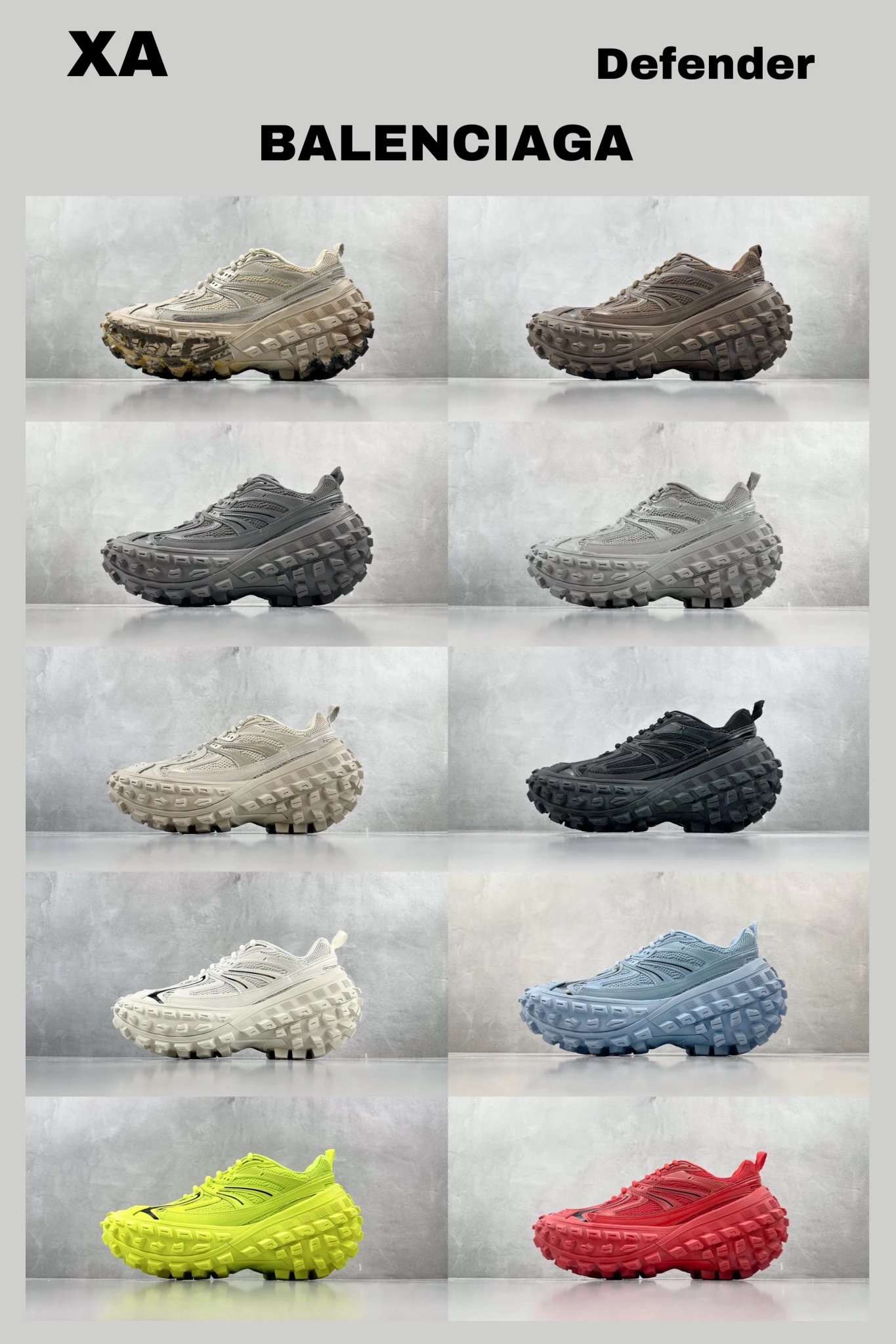 [XA] Xing'ang Latest Export Batch Balenciaga Defender Tire Shoes