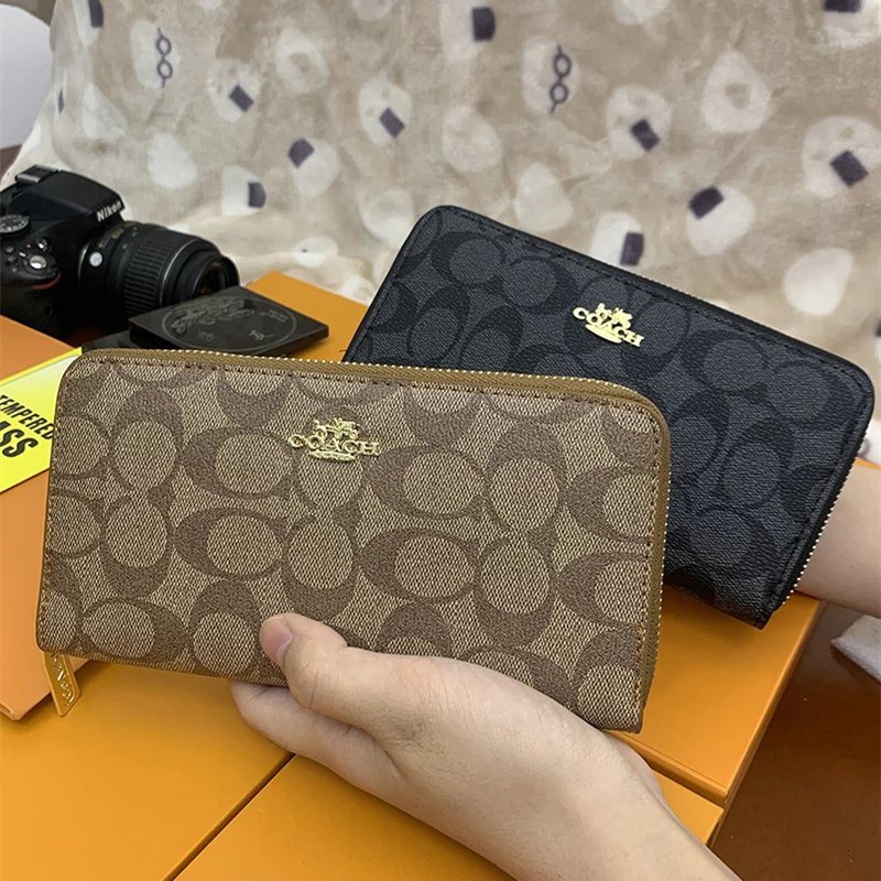 Coach Signature Zip-Around Wallet