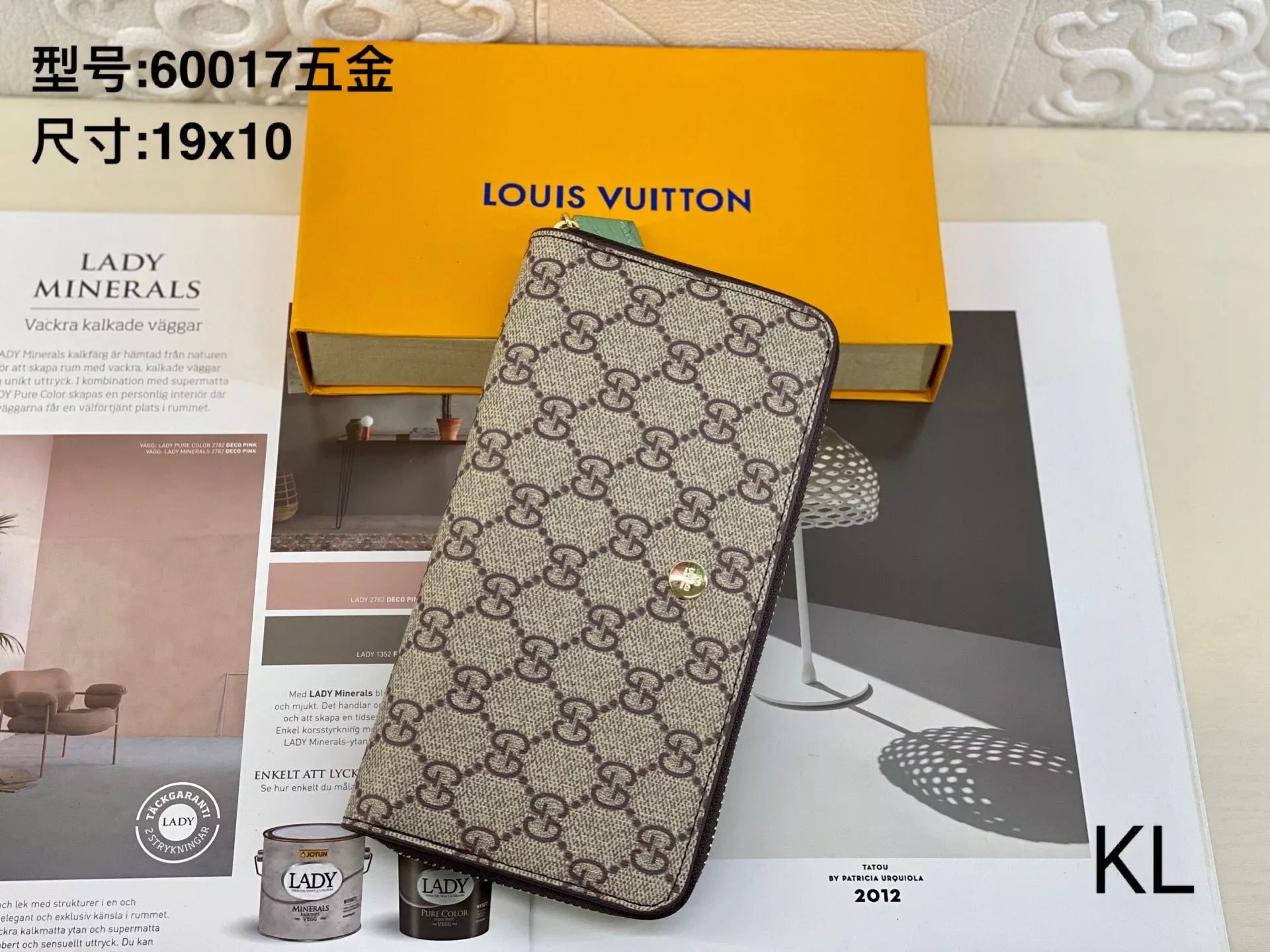 Gucci Monogram Zip Wallet