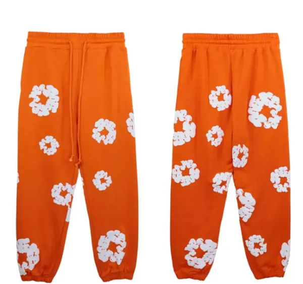 Design Floral Print Joggers Army Green Sweatpants - 22