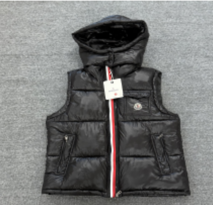 Black Vest with Color Stripes