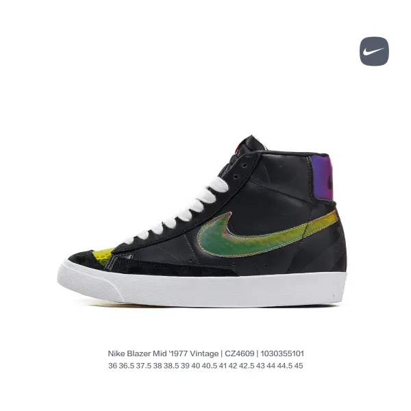 Nike Blazer Mid '1977 Vintage Pink Orange Yellow Navy Sneakers - 15