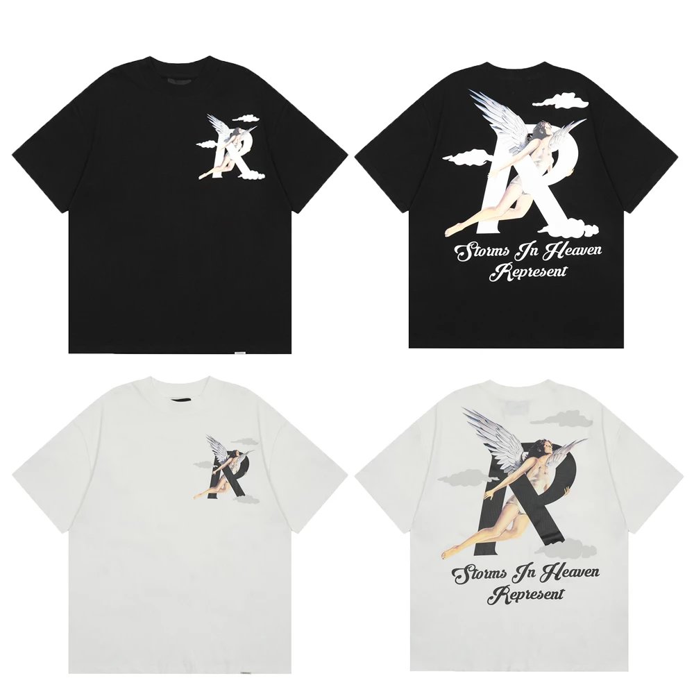 Represent Angel Graphic R Logo Print Short Sleeve T-Shirt