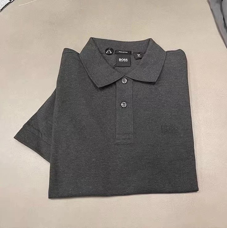 Black Hugo Boss Logo Polo Shirt