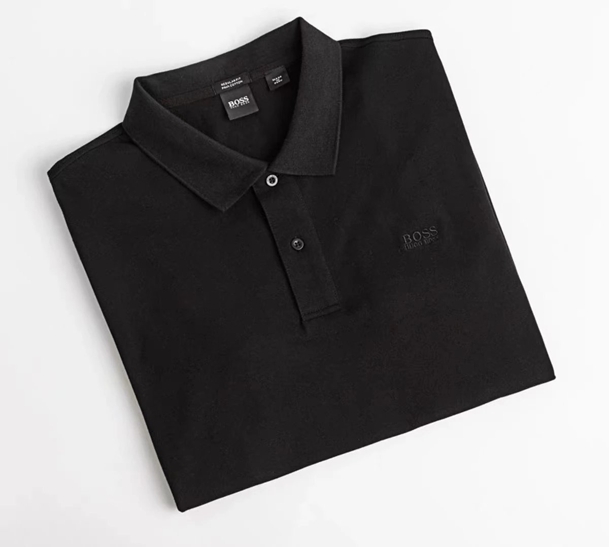 Black Hugo Boss Logo Polo Shirt