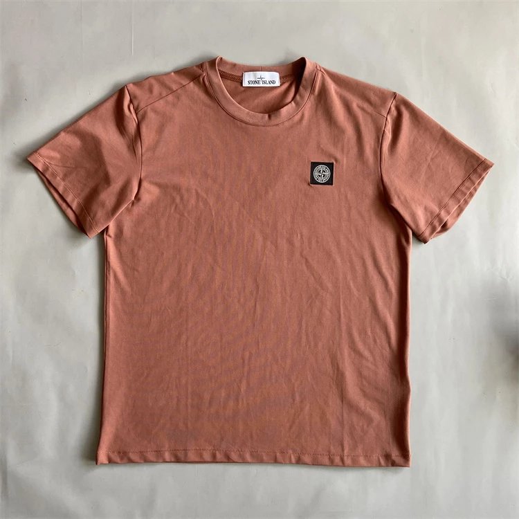 Stone Island Blue Crew Neck T-Shirt with Compass Logo