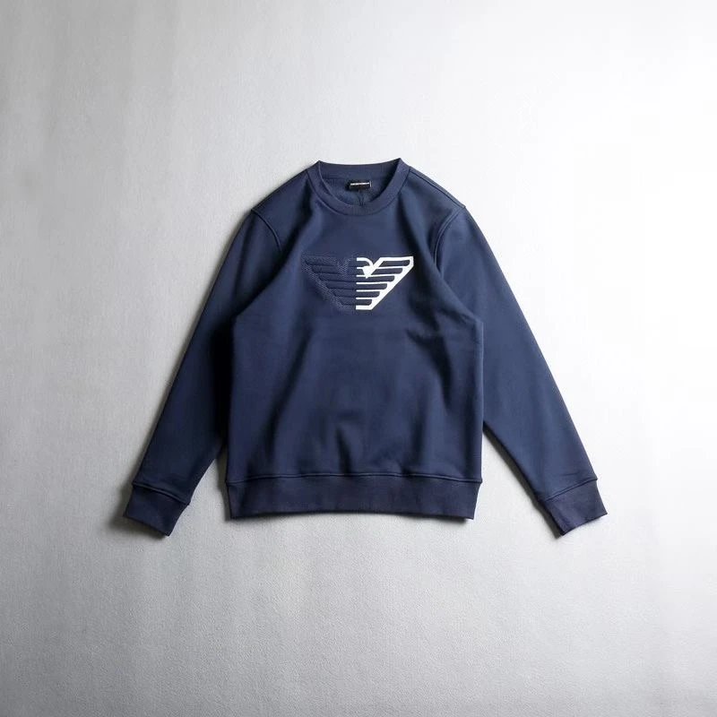 Emporio Armani Two-Tone Eagle Logo Crewneck Sweatshirt