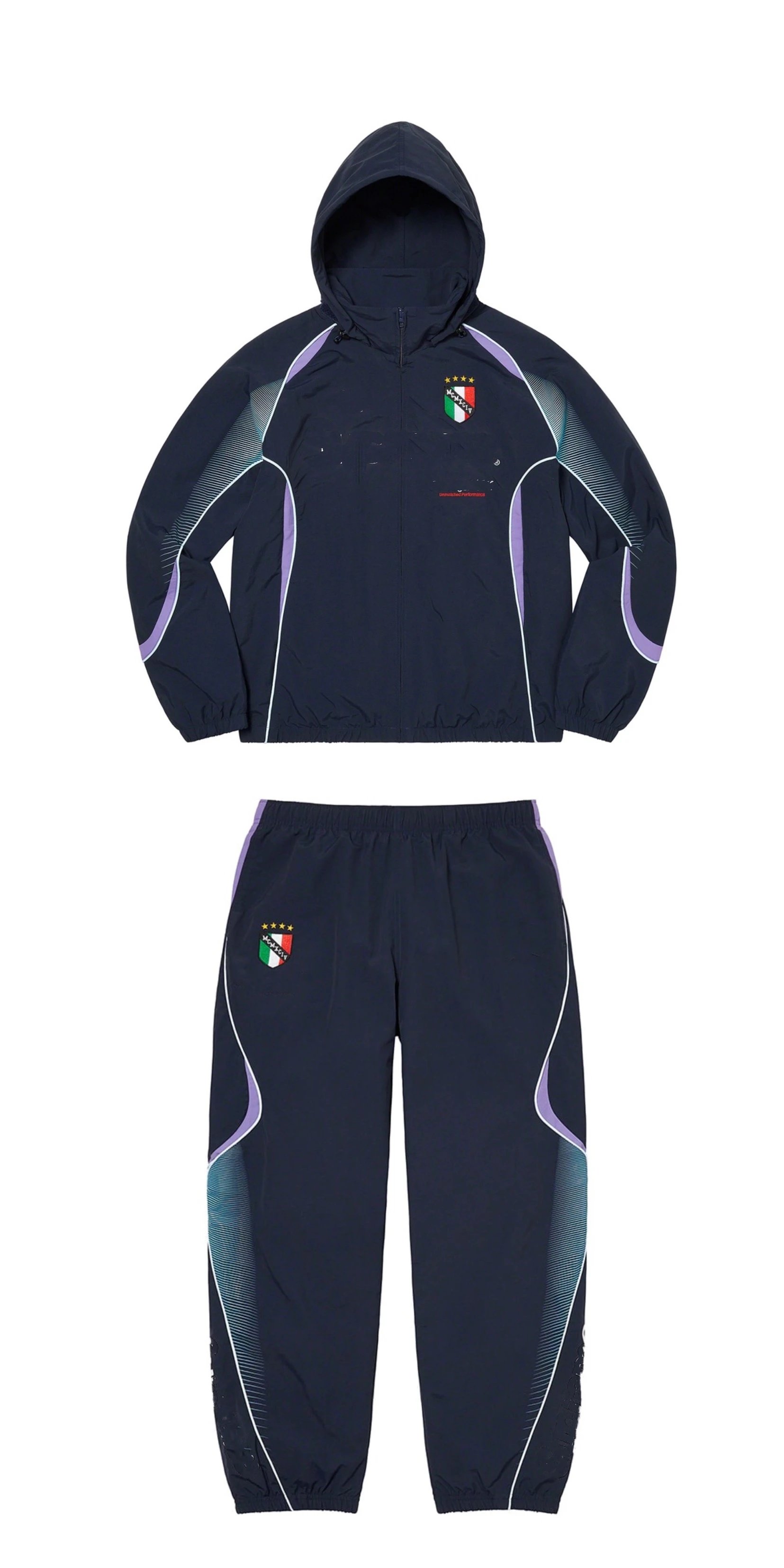 Black Track Suit with Italian Flag Logo