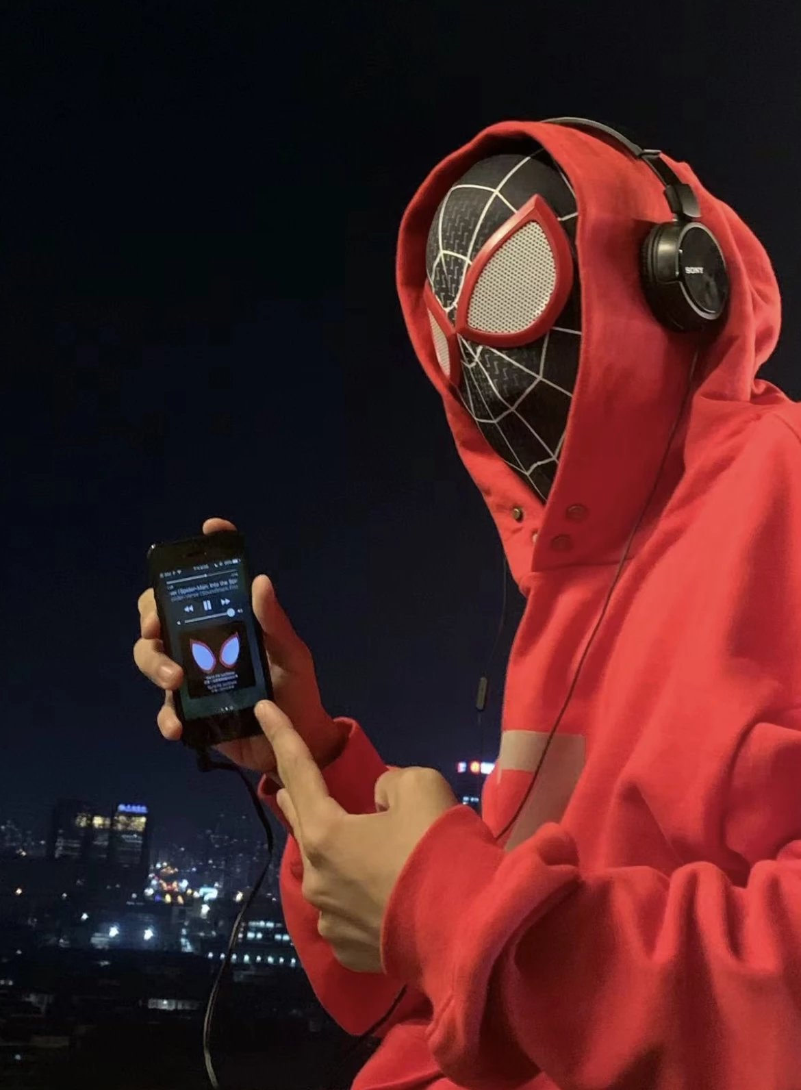 Spider-Man Moving Lenses Cosplay Mask