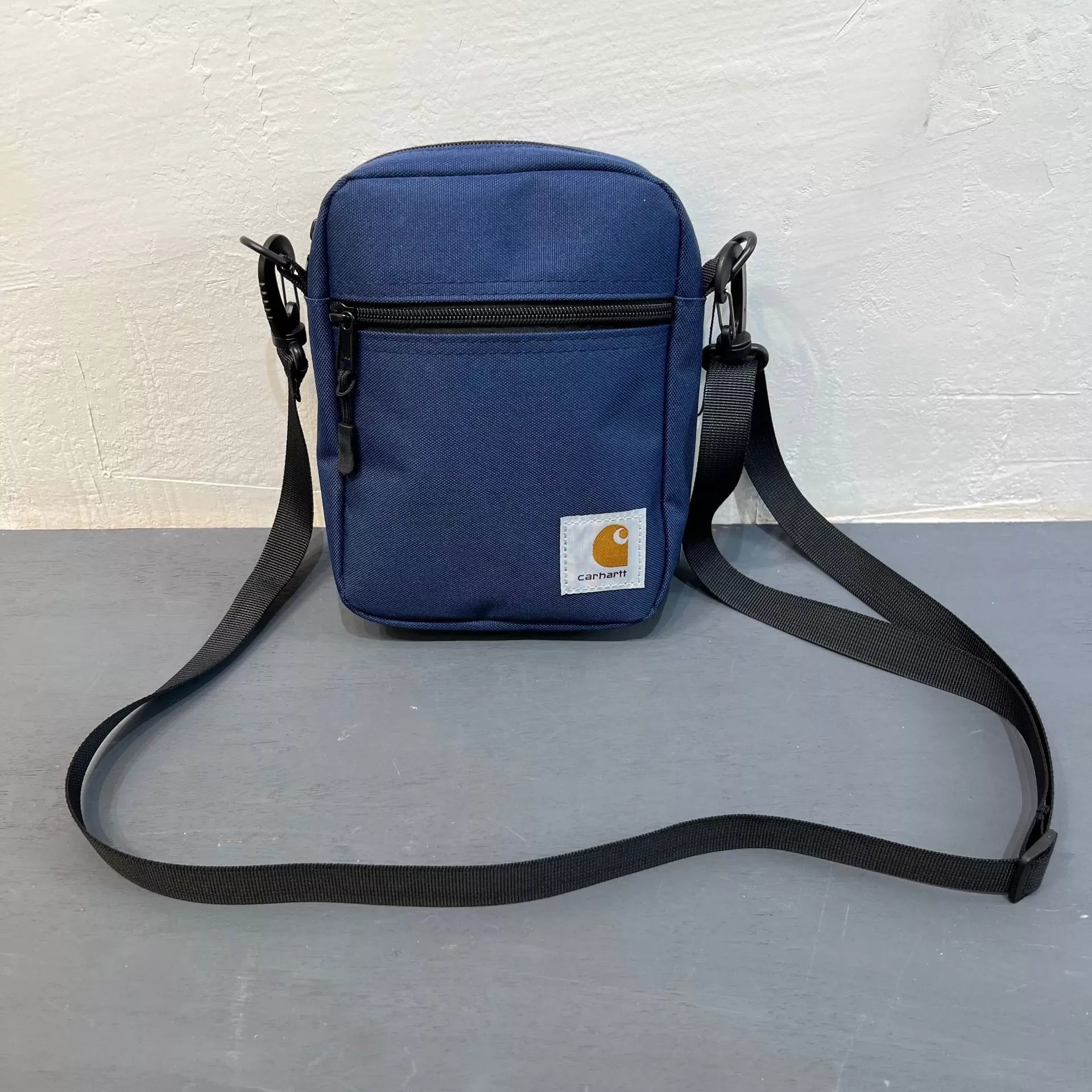 Card zipper crossbody bag: blue