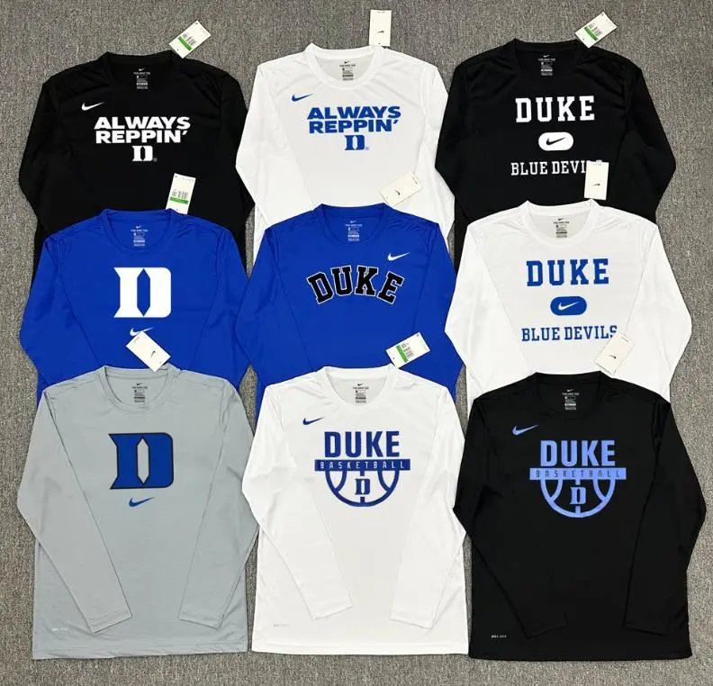 Duke University Quick-Dry Long Sleeve Shooting Warm-Up Jersey, Simple & Comfortable