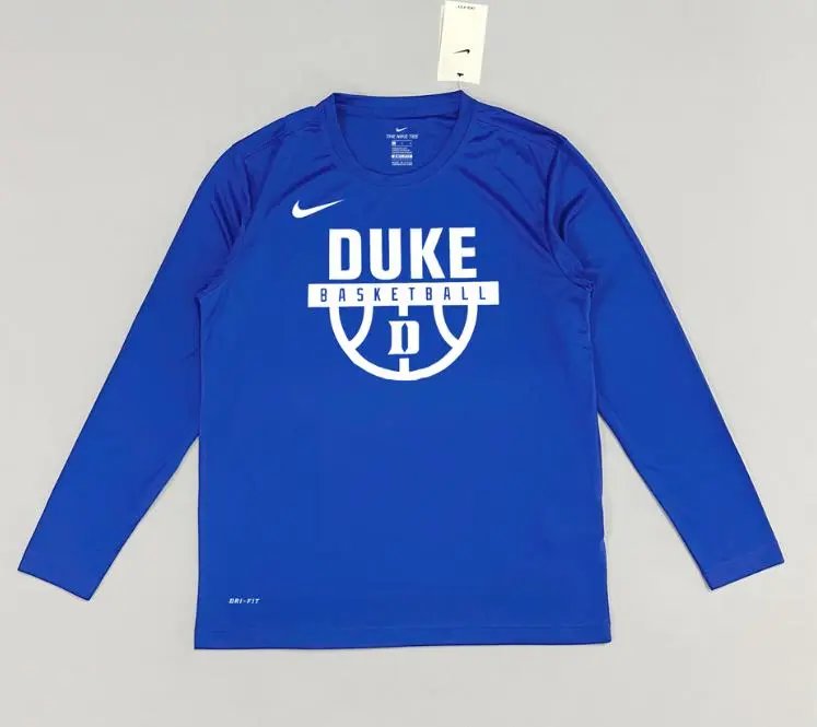 Nike Duke Dri-FIT T-shirt Basketball Graphic Long-Sleeve Blue