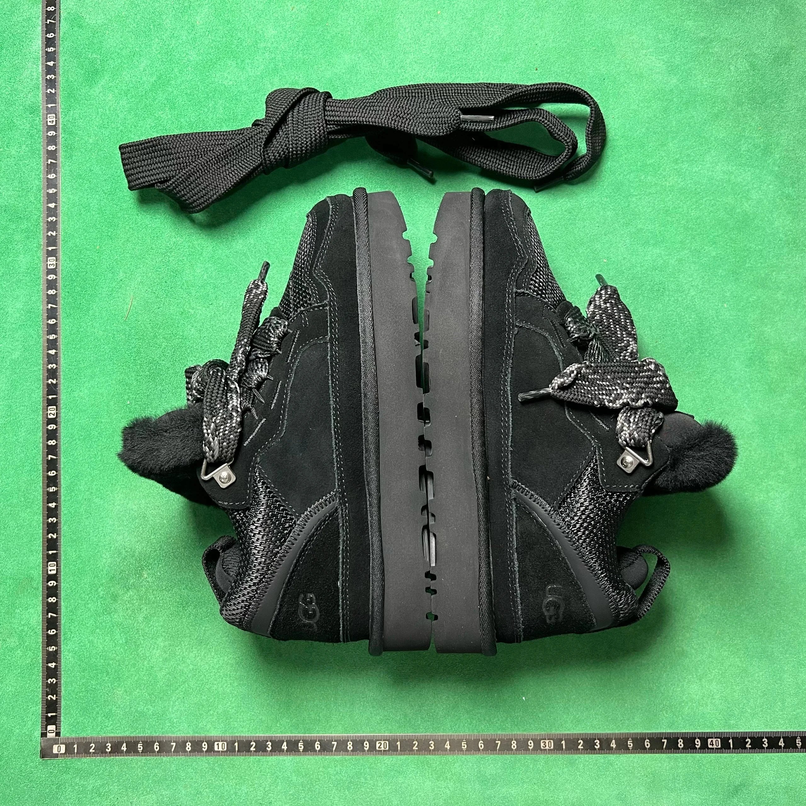 Black Suede Platform Sneakers