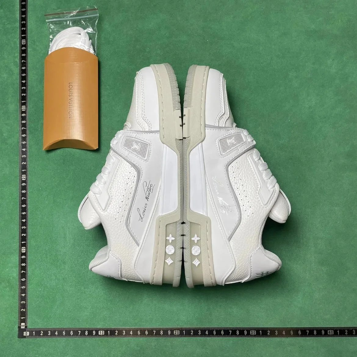 White Leather Sneakers with Brand Packaging