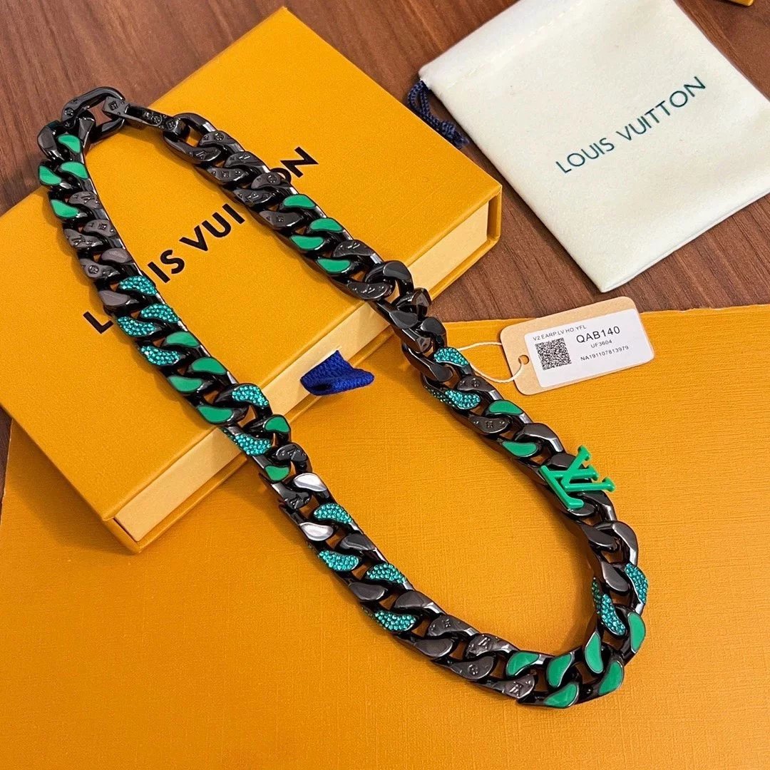Louis Vuitton QAB140 Silver-Plated Curb Chain Bracelet Jewelry - 5