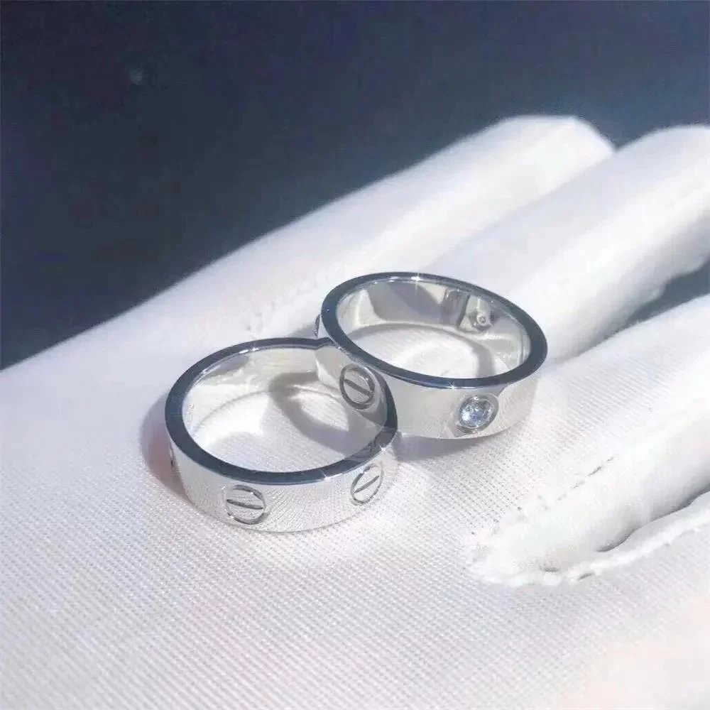 Cartier Love Ring Rose Gold with Diamond Jewelry - 4
