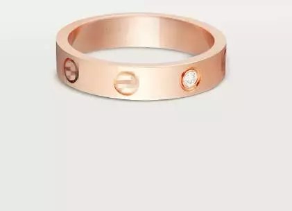 Cartier Love Ring Rose Gold with Diamond Jewelry - 1