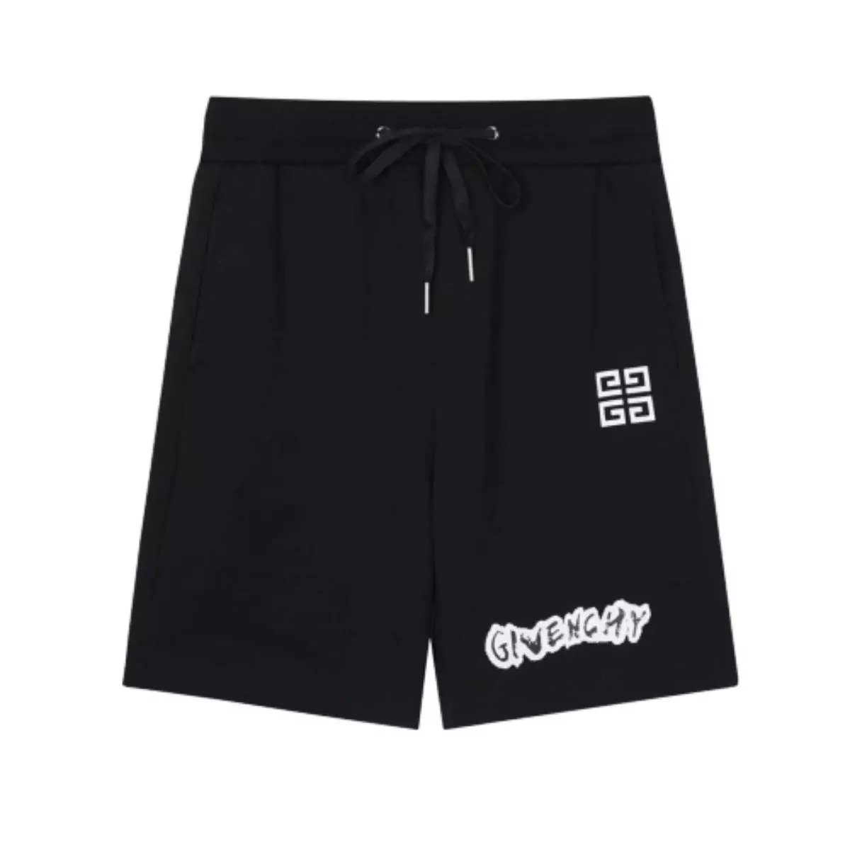 Givenchy Logo Tape Side Zip Shorts White - 6