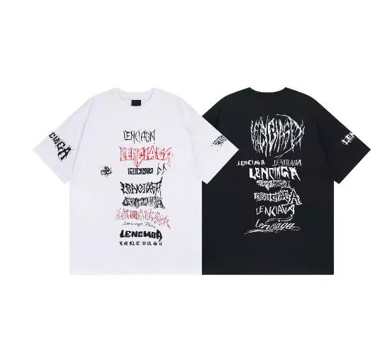 LENONGA White and Black Graphic T-Shirt