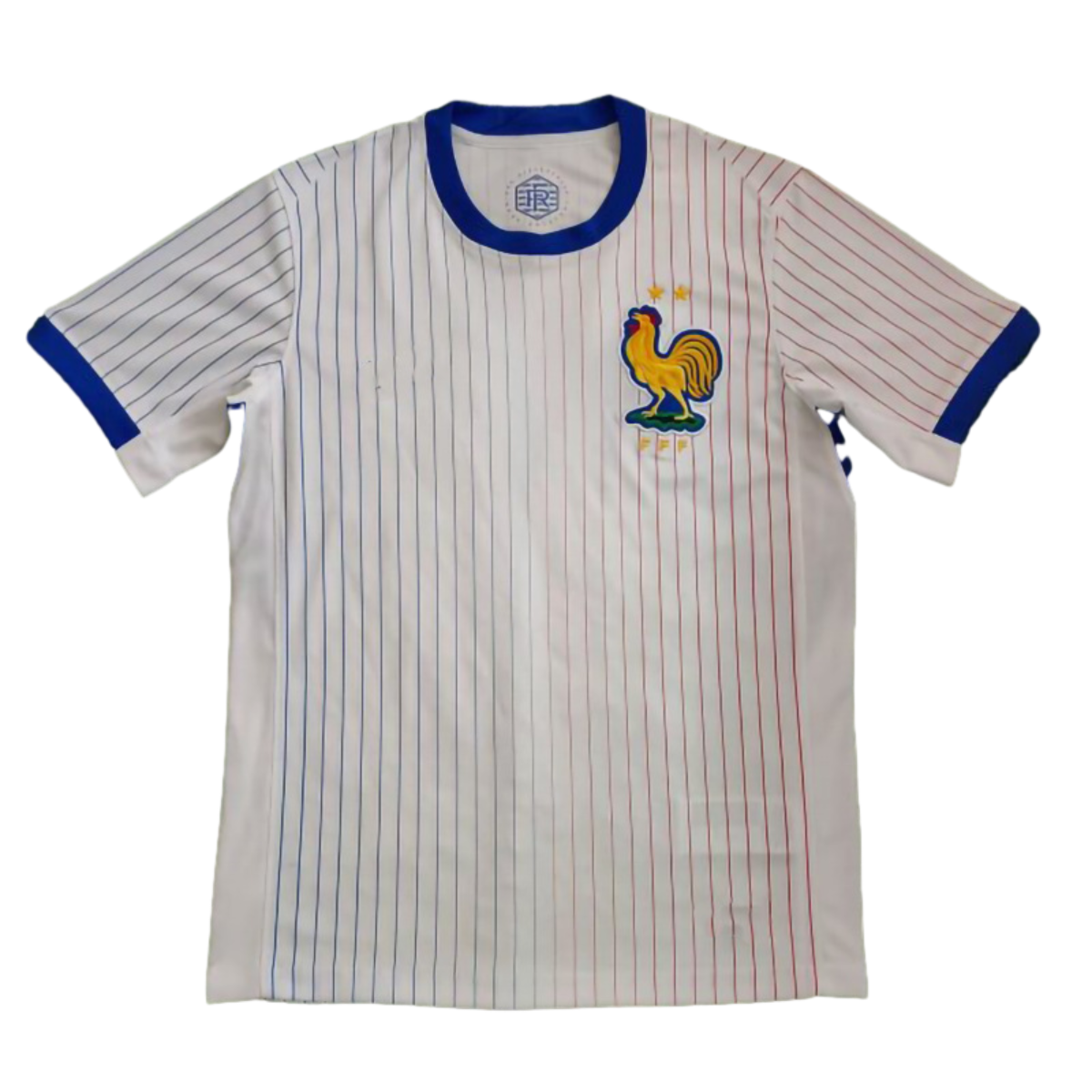 Design France National Team Retro Jersey White Pinstripe Jersey