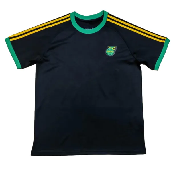 Design Jamaica National Team Training Jersey Black Green Yellow T-Shirt Jersey - 1