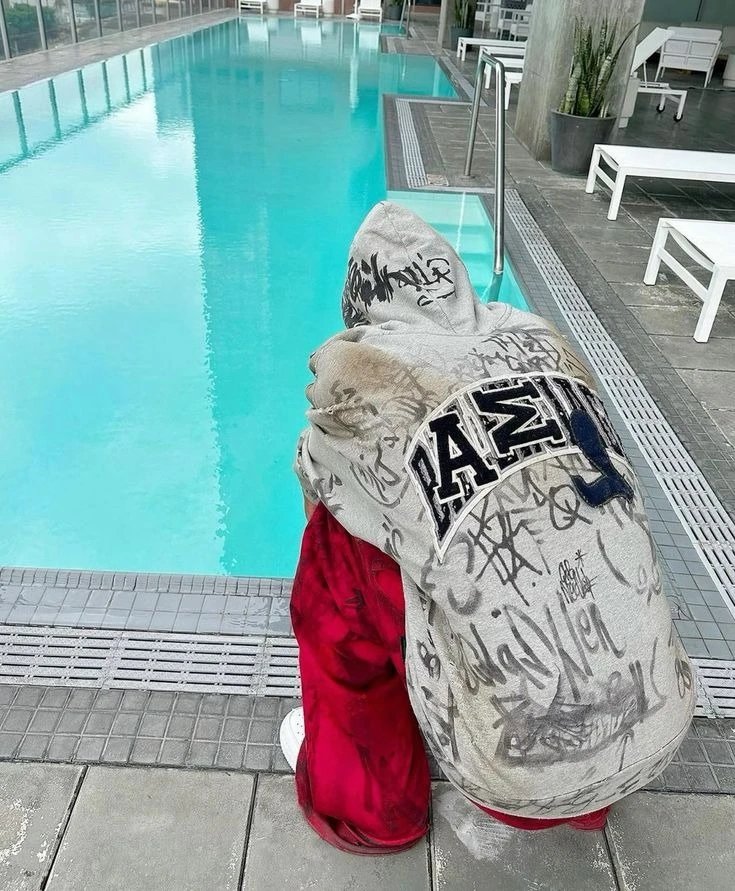 Graffiti Grey Hoodie