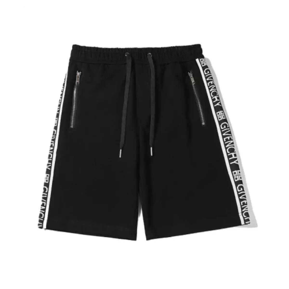 Givenchy Logo Tape Side Zip Shorts White - 3