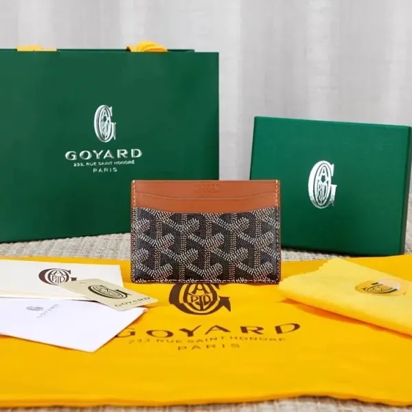 Goyard Saint Sulpice Card Holder Brown and Black - 1