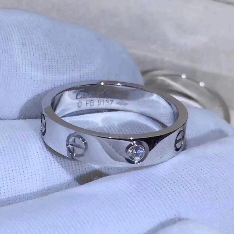 Cartier Love Ring Rose Gold with Diamond Jewelry - 10