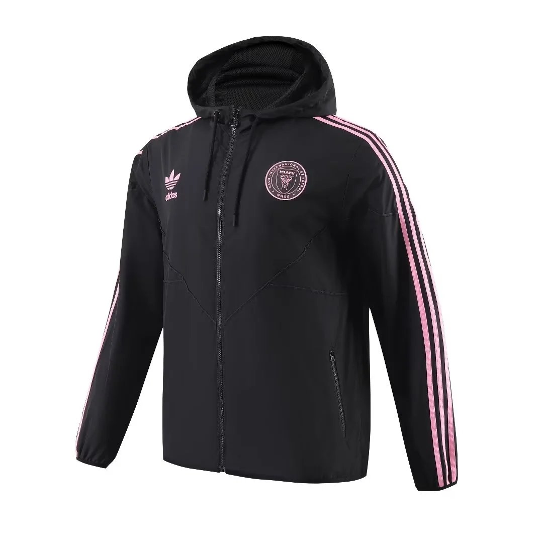Nike Jackets Hooded Football Windbreaker — Miami Black Windbreaker