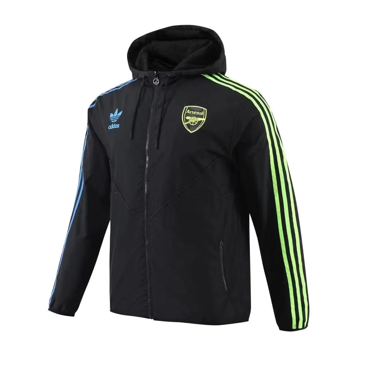 Nike Jackets Hooded Football Windbreaker — Arsenal Black Windbreaker