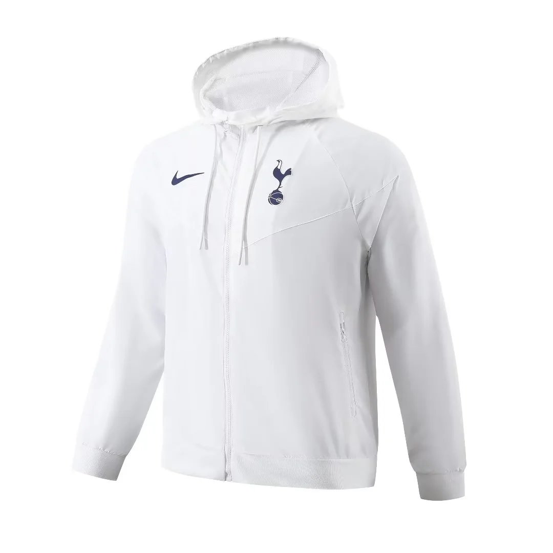 Nike Jackets Hooded Football Windbreaker — Tottenham Home White Windbreaker