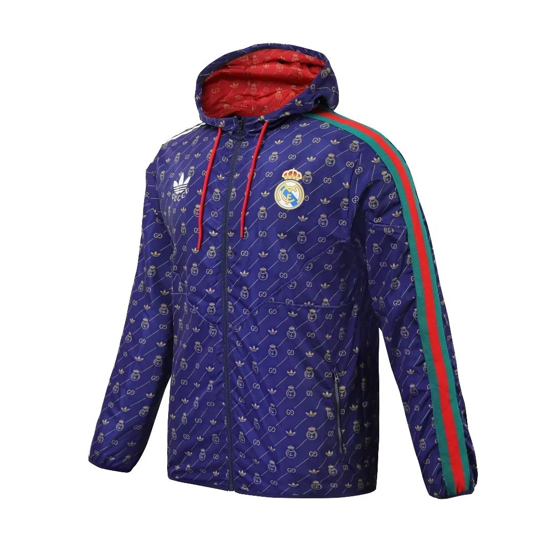 Nike Jackets Hooded Football Windbreaker — Real Madrid Gucci Collaboration Windbreaker