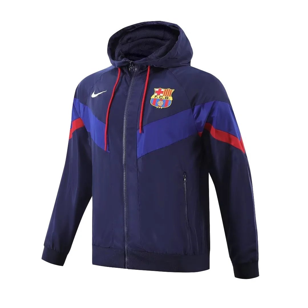 Nike Jackets Hooded Football Windbreaker — Barcelona Home Windbreaker