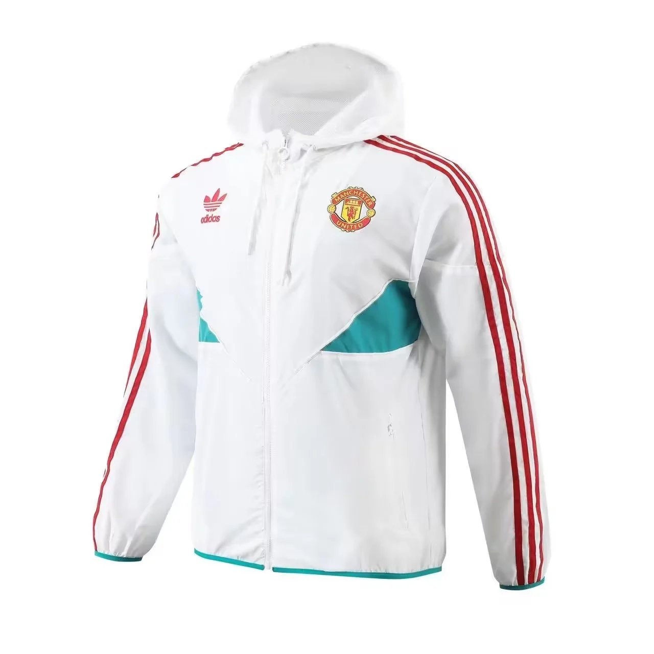 Nike Jackets Hooded Football Windbreaker — Manchester United White Windbreaker
