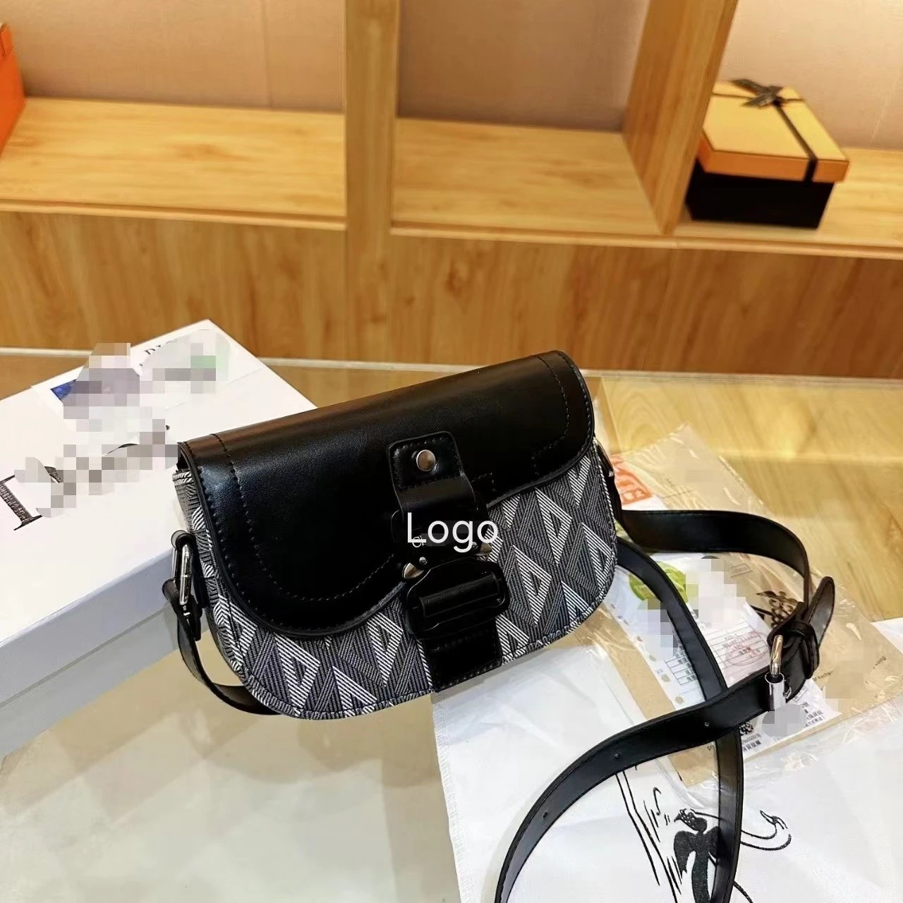 迪家单肩包 深灰色