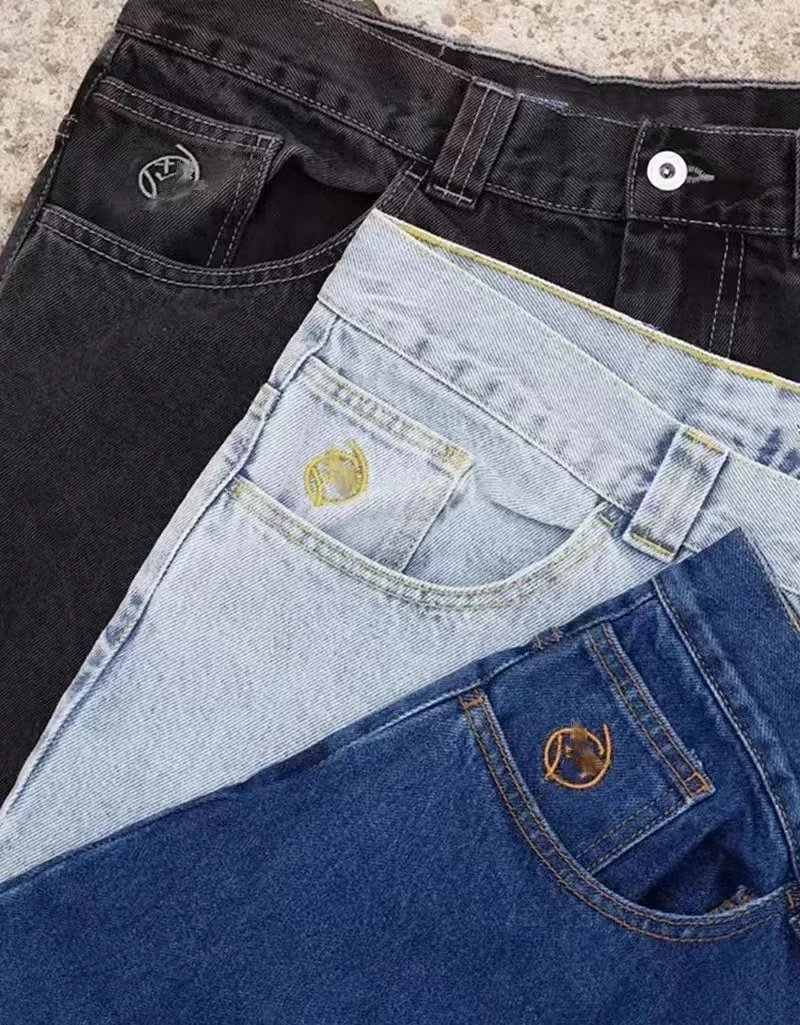 New Era Black New Era Jeans with Embroidered Patch Black