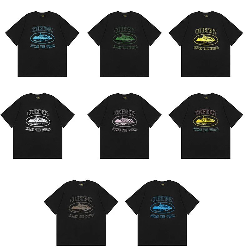 Original - T-shirt Short Sleeve Letter Logo Printed Round Neck Short Sleeve T-shirt
