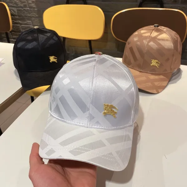 Burberry Classic Check Baseball Cap Black/Beige - 14