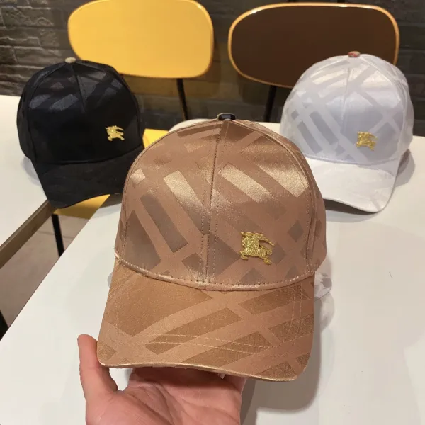 Burberry Classic Check Baseball Cap Black/Beige - 13