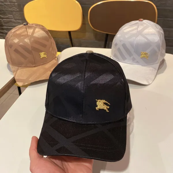 Burberry Classic Check Baseball Cap Black/Beige - 12