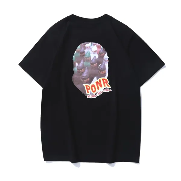 A Bathing Ape x WGM Graphic Print Black T-Shirt - 11