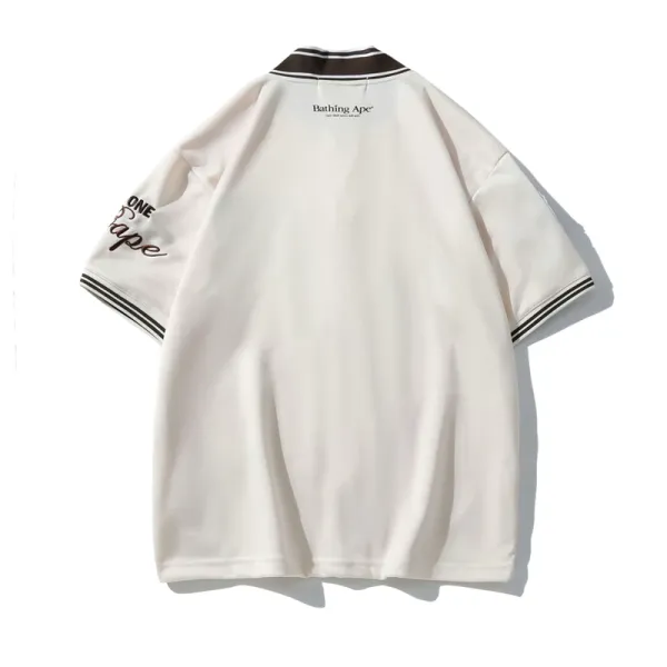A Bathing Ape Bat Hing A Pe Navy Baseball Jersey - 19