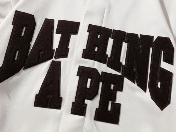 A Bathing Ape Bat Hing A Pe Navy Baseball Jersey - 28