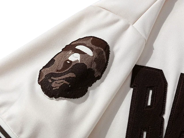 A Bathing Ape Shirts Short-Sleeve Button-Front Baseball Jersey Shirt product detail image 30