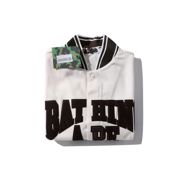 A Bathing Ape Bat Hing A Pe Navy Baseball Jersey - 22