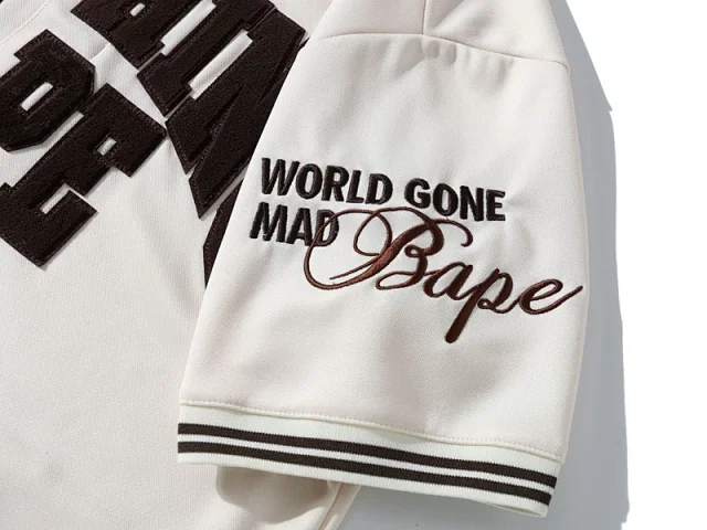A Bathing Ape Shirts Short-Sleeve Button-Front Baseball Jersey Shirt product detail image 31